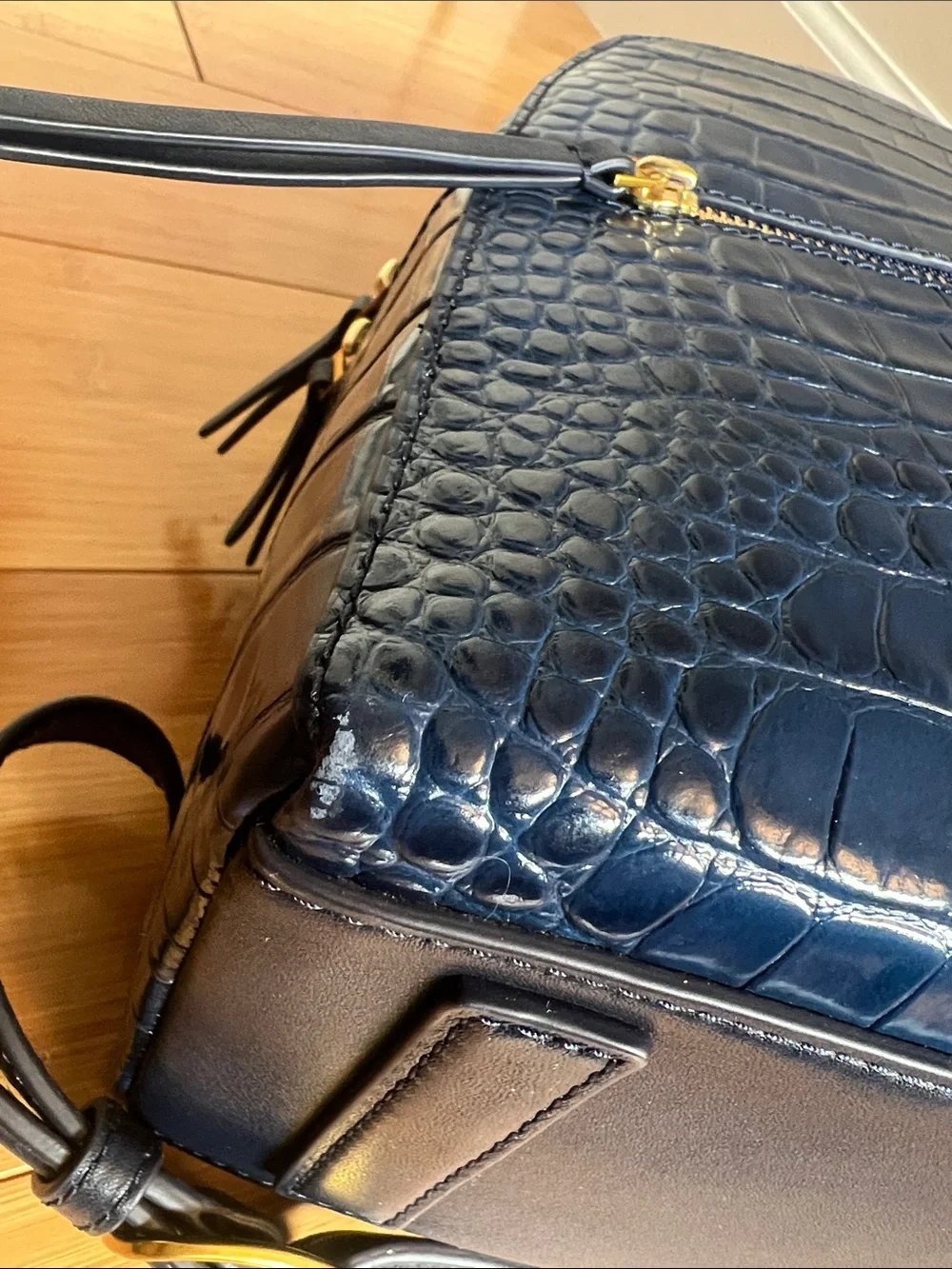Tory Burch Croc Embossed Mini Backpack Women's Leather Backpack